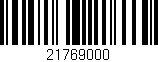 Código de barras (EAN, GTIN, SKU, ISBN): '21769000'
