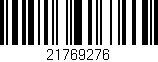 Código de barras (EAN, GTIN, SKU, ISBN): '21769276'