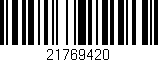 Código de barras (EAN, GTIN, SKU, ISBN): '21769420'