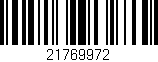 Código de barras (EAN, GTIN, SKU, ISBN): '21769972'
