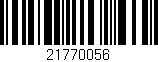 Código de barras (EAN, GTIN, SKU, ISBN): '21770056'