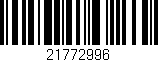 Código de barras (EAN, GTIN, SKU, ISBN): '21772996'