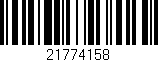 Código de barras (EAN, GTIN, SKU, ISBN): '21774158'