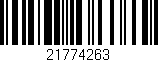 Código de barras (EAN, GTIN, SKU, ISBN): '21774263'