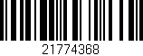 Código de barras (EAN, GTIN, SKU, ISBN): '21774368'