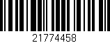 Código de barras (EAN, GTIN, SKU, ISBN): '21774458'