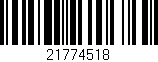 Código de barras (EAN, GTIN, SKU, ISBN): '21774518'