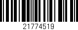 Código de barras (EAN, GTIN, SKU, ISBN): '21774519'