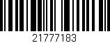 Código de barras (EAN, GTIN, SKU, ISBN): '21777183'