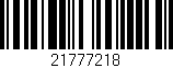 Código de barras (EAN, GTIN, SKU, ISBN): '21777218'