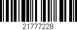Código de barras (EAN, GTIN, SKU, ISBN): '21777228'