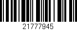 Código de barras (EAN, GTIN, SKU, ISBN): '21777945'