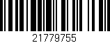 Código de barras (EAN, GTIN, SKU, ISBN): '21779755'
