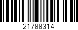 Código de barras (EAN, GTIN, SKU, ISBN): '21788314'
