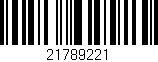 Código de barras (EAN, GTIN, SKU, ISBN): '21789221'