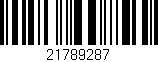 Código de barras (EAN, GTIN, SKU, ISBN): '21789287'