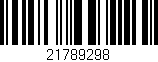 Código de barras (EAN, GTIN, SKU, ISBN): '21789298'