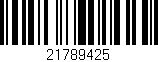 Código de barras (EAN, GTIN, SKU, ISBN): '21789425'