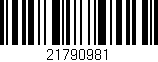 Código de barras (EAN, GTIN, SKU, ISBN): '21790981'
