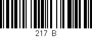 Código de barras (EAN, GTIN, SKU, ISBN): '217/B'