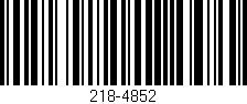 Código de barras (EAN, GTIN, SKU, ISBN): '218-4852'