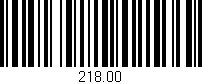 Código de barras (EAN, GTIN, SKU, ISBN): '218.00'
