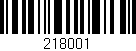 Código de barras (EAN, GTIN, SKU, ISBN): '218001'