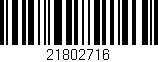 Código de barras (EAN, GTIN, SKU, ISBN): '21802716'