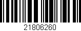 Código de barras (EAN, GTIN, SKU, ISBN): '21806260'