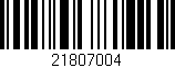 Código de barras (EAN, GTIN, SKU, ISBN): '21807004'