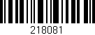 Código de barras (EAN, GTIN, SKU, ISBN): '218081'
