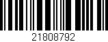 Código de barras (EAN, GTIN, SKU, ISBN): '21808792'