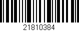 Código de barras (EAN, GTIN, SKU, ISBN): '21810384'