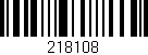 Código de barras (EAN, GTIN, SKU, ISBN): '218108'