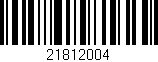 Código de barras (EAN, GTIN, SKU, ISBN): '21812004'