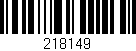 Código de barras (EAN, GTIN, SKU, ISBN): '218149'