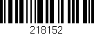 Código de barras (EAN, GTIN, SKU, ISBN): '218152'