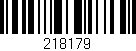 Código de barras (EAN, GTIN, SKU, ISBN): '218179'