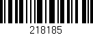 Código de barras (EAN, GTIN, SKU, ISBN): '218185'