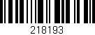 Código de barras (EAN, GTIN, SKU, ISBN): '218193'