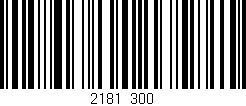 Código de barras (EAN, GTIN, SKU, ISBN): '2181/300'