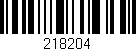 Código de barras (EAN, GTIN, SKU, ISBN): '218204'
