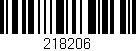 Código de barras (EAN, GTIN, SKU, ISBN): '218206'