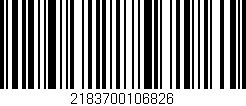 Código de barras (EAN, GTIN, SKU, ISBN): '2183700106826'