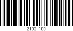 Código de barras (EAN, GTIN, SKU, ISBN): '2183/100'