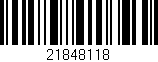 Código de barras (EAN, GTIN, SKU, ISBN): '21848118'