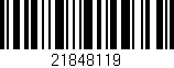 Código de barras (EAN, GTIN, SKU, ISBN): '21848119'