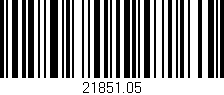Código de barras (EAN, GTIN, SKU, ISBN): '21851.05'