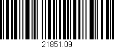 Código de barras (EAN, GTIN, SKU, ISBN): '21851.09'