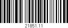 Código de barras (EAN, GTIN, SKU, ISBN): '21851.11'